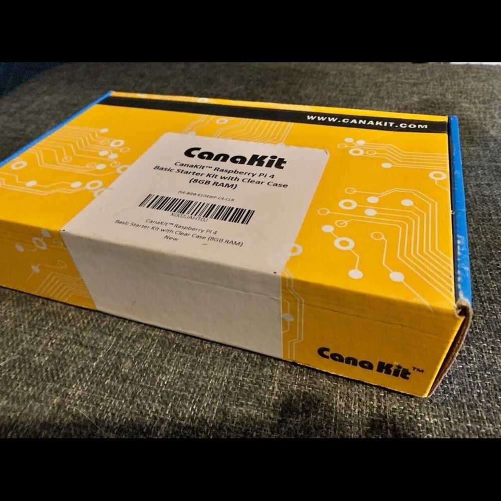 NWT Raspberry Pi 4 8gb Canakit basic starter kit with clear case